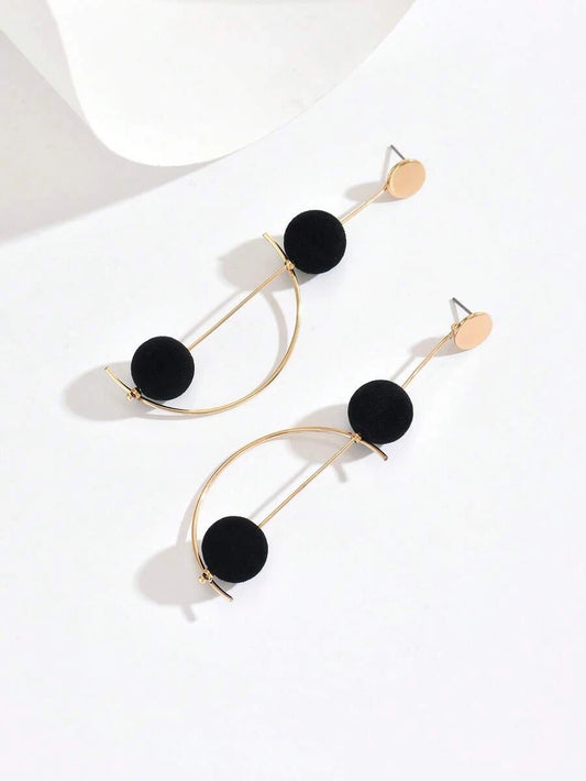 Retro Geometric Rotatable Drop Earrings
