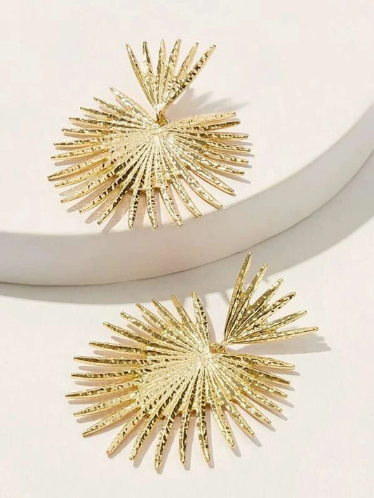 Vintage Heart Fan Tassel Earrings