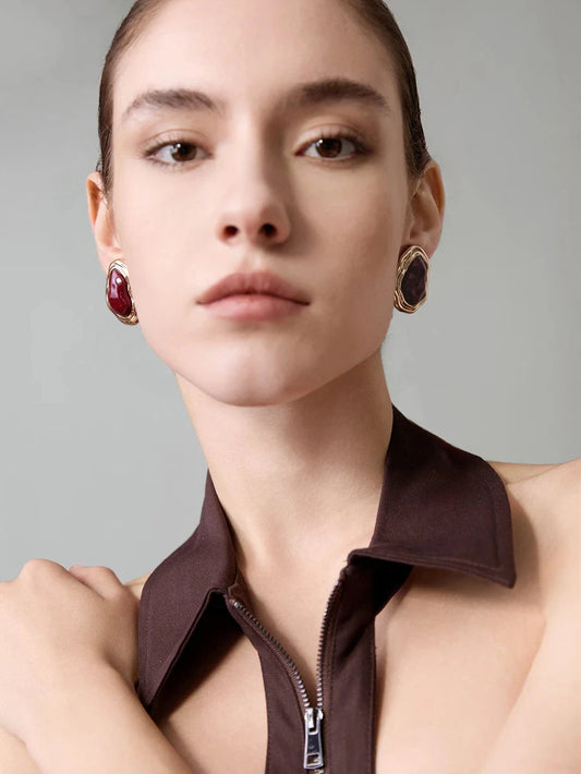 Minimalist Asymmetrical Vintage Earrings