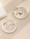 Retro Asymmetric Crescent Moon Drop Earrings