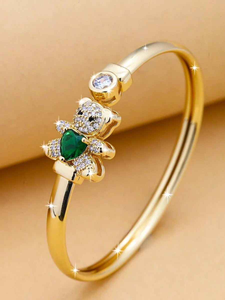Geometric Green Zirconia Bracelet