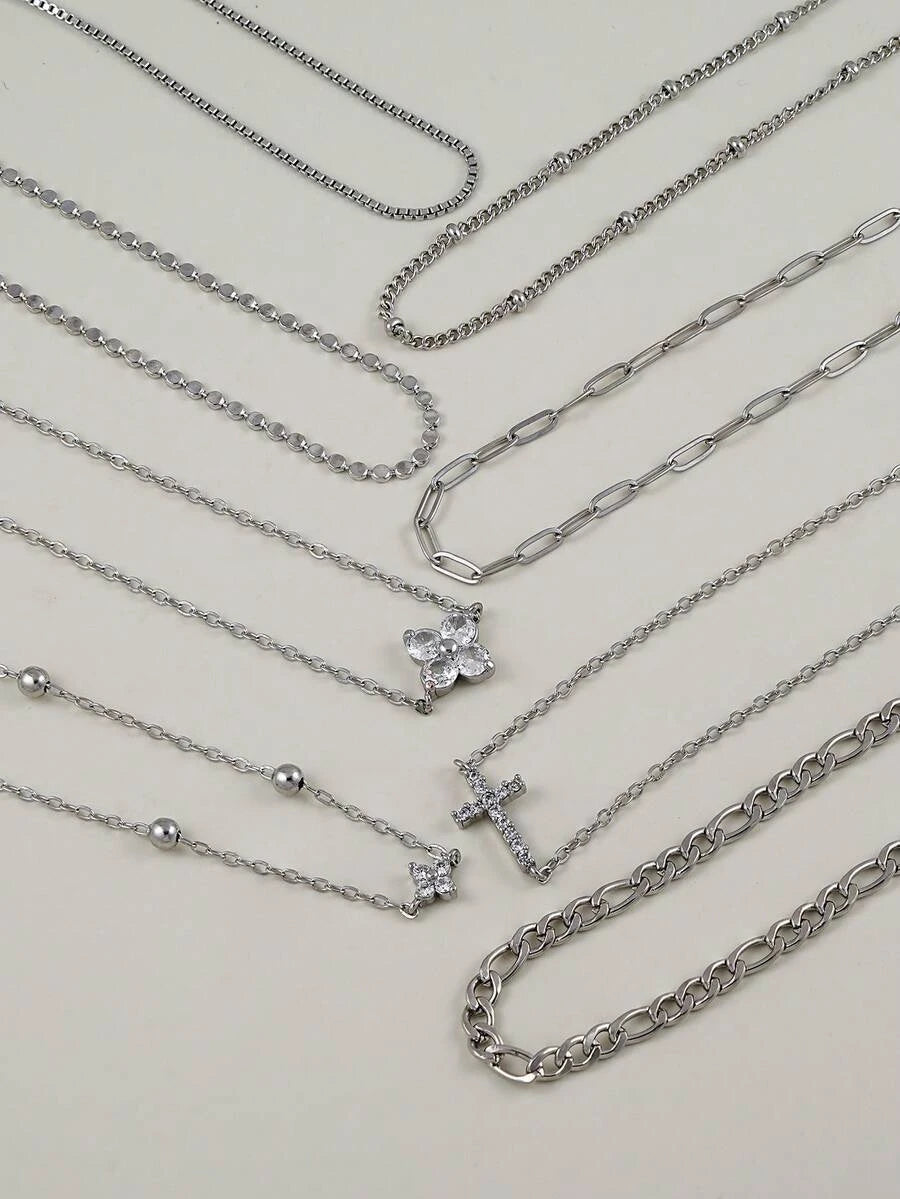 Elegant Cubic Zirconia Cross Pendant