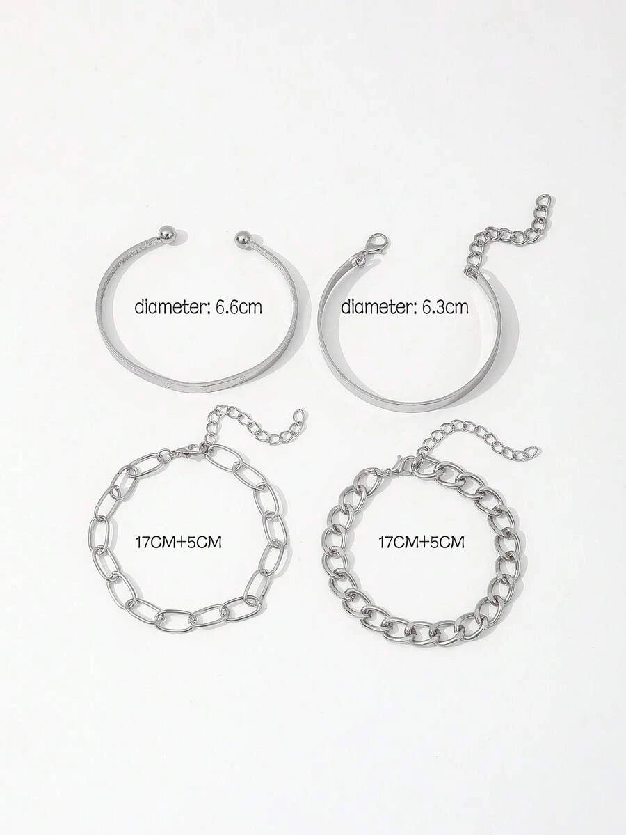 Rhinestone Snake Bracelet Set