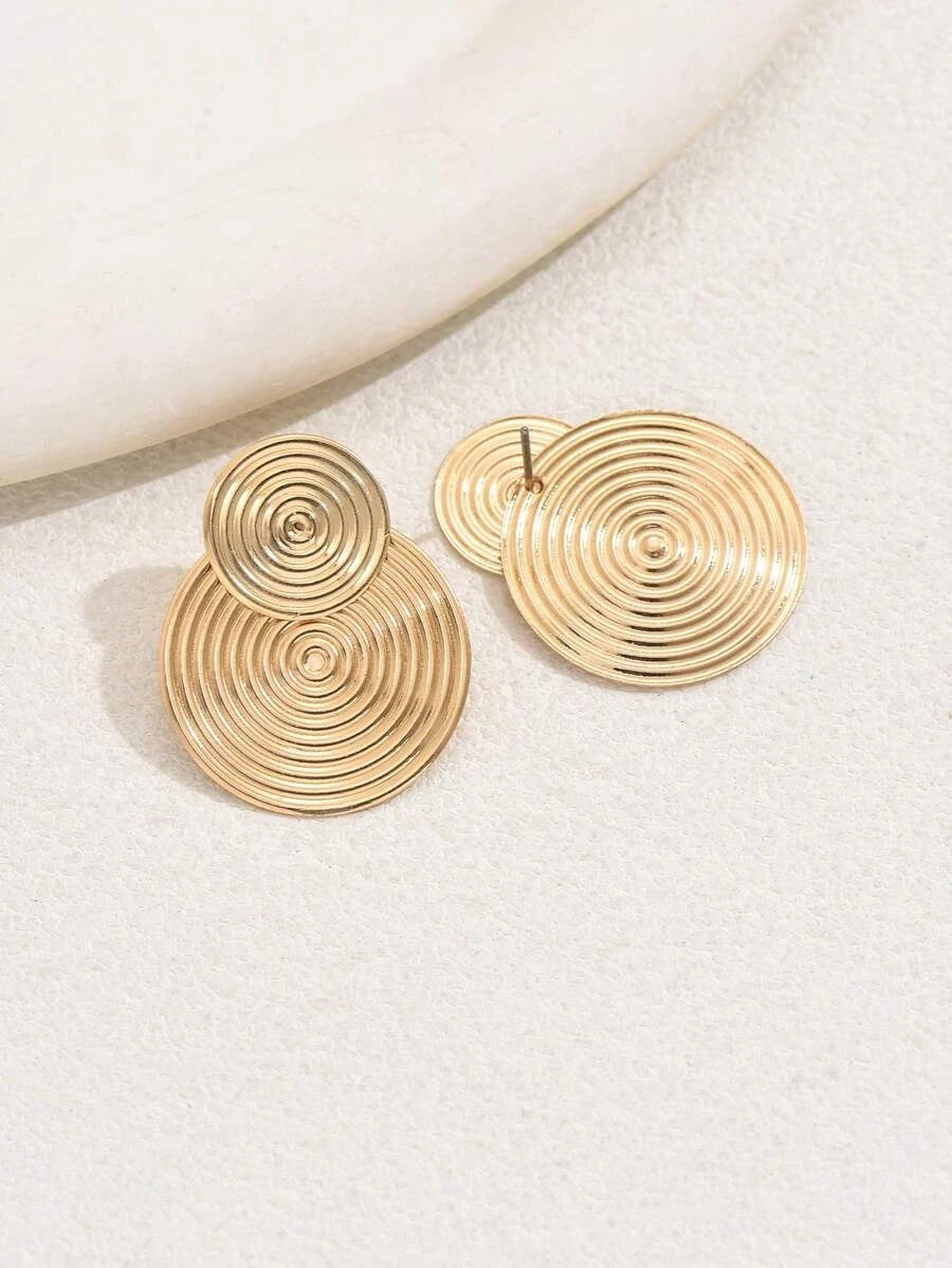 Minimalist Geometric Spiral Earrings