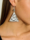 Vintage Minimalist Distressed Metal Disc Earrings