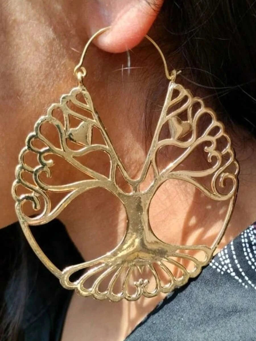 Hammered Large Hoop Earrings