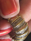 Vintage Style Gold Cubic Zirconia Ring Set