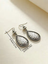 Vintage Hammered Round Pendant Earrings
