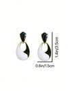Two Tone Drop Earrings