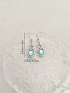 Bohemian Sea Blue Faux Gemstone Pendant Earrings