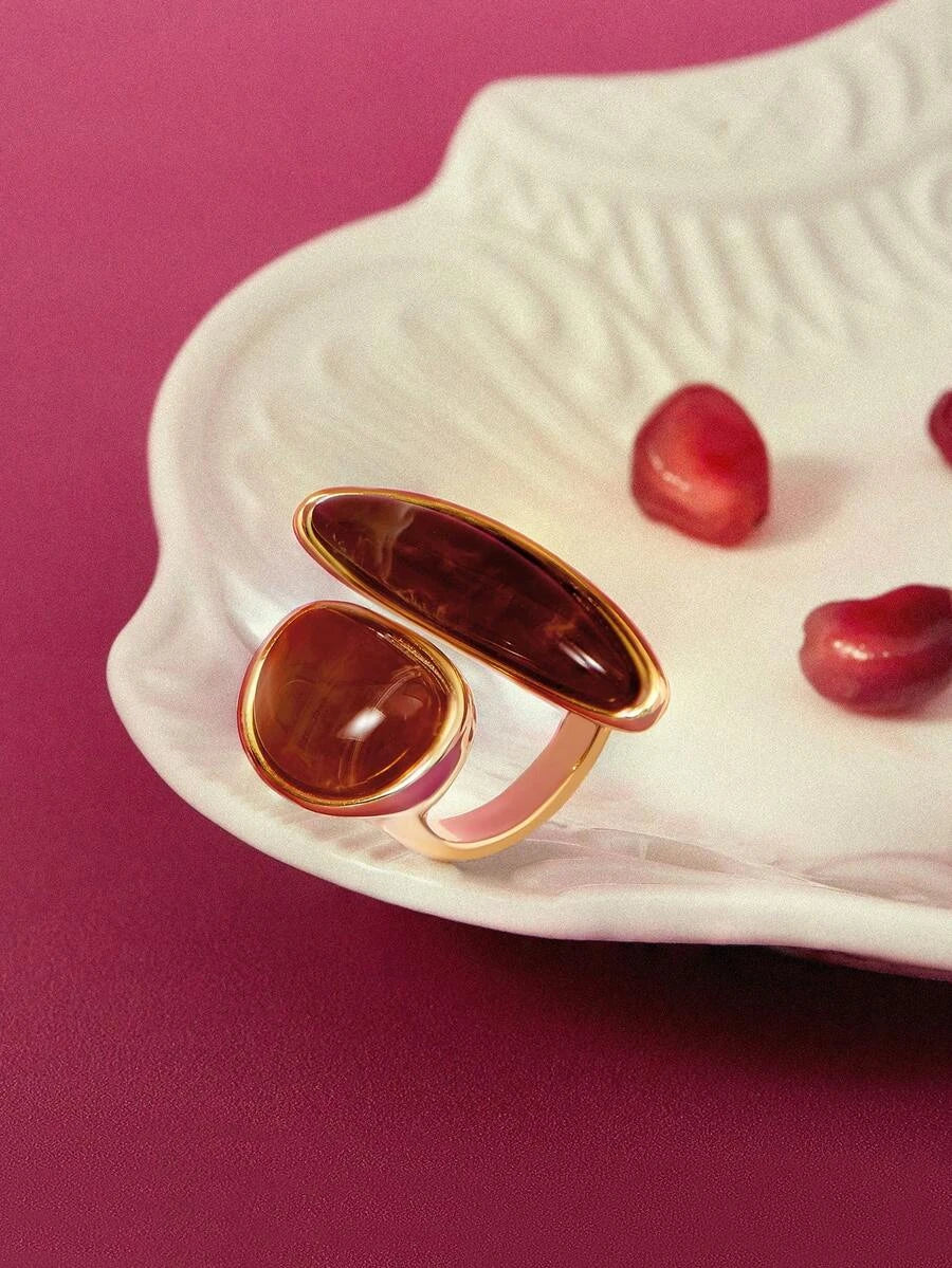 Glisma Gold Plated Vintage Ring
