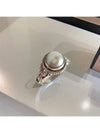 Retro Half-Circle Faux Pearl Ring