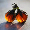 Vintage Pumpkin Water Drop Dangle Earrings