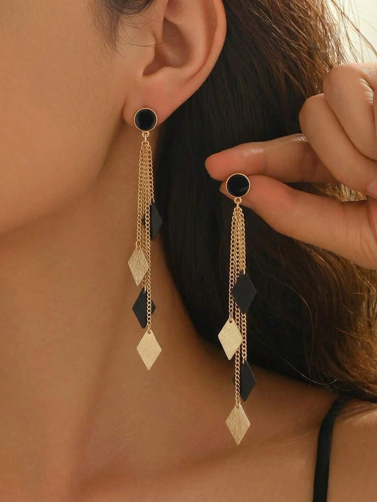 Vintage Tassel Chain Dangle Earrings