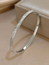 Minimalist Stainless Steel Rhinestone Bracelet