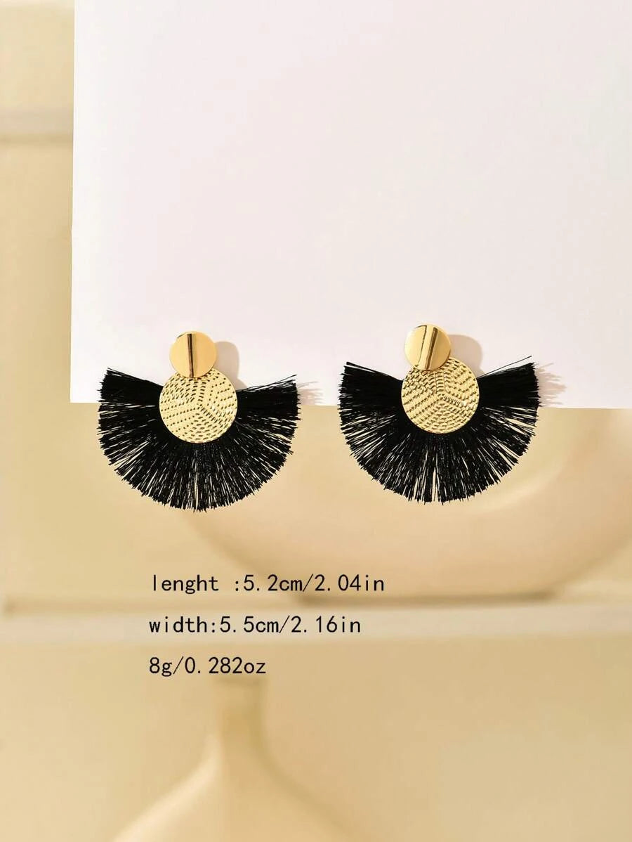 Metallic Tassel Earrings