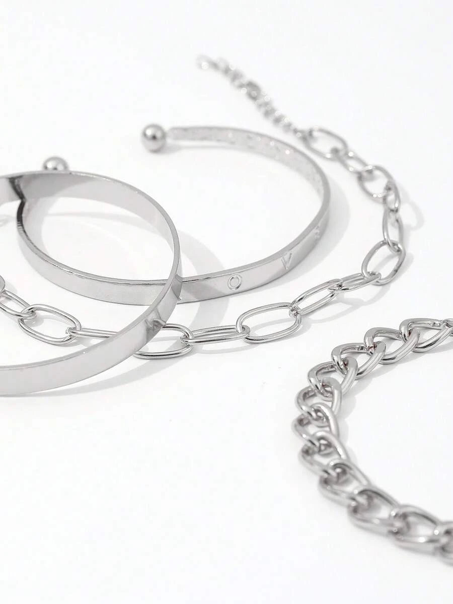 Rhinestone Snake Bracelet Set