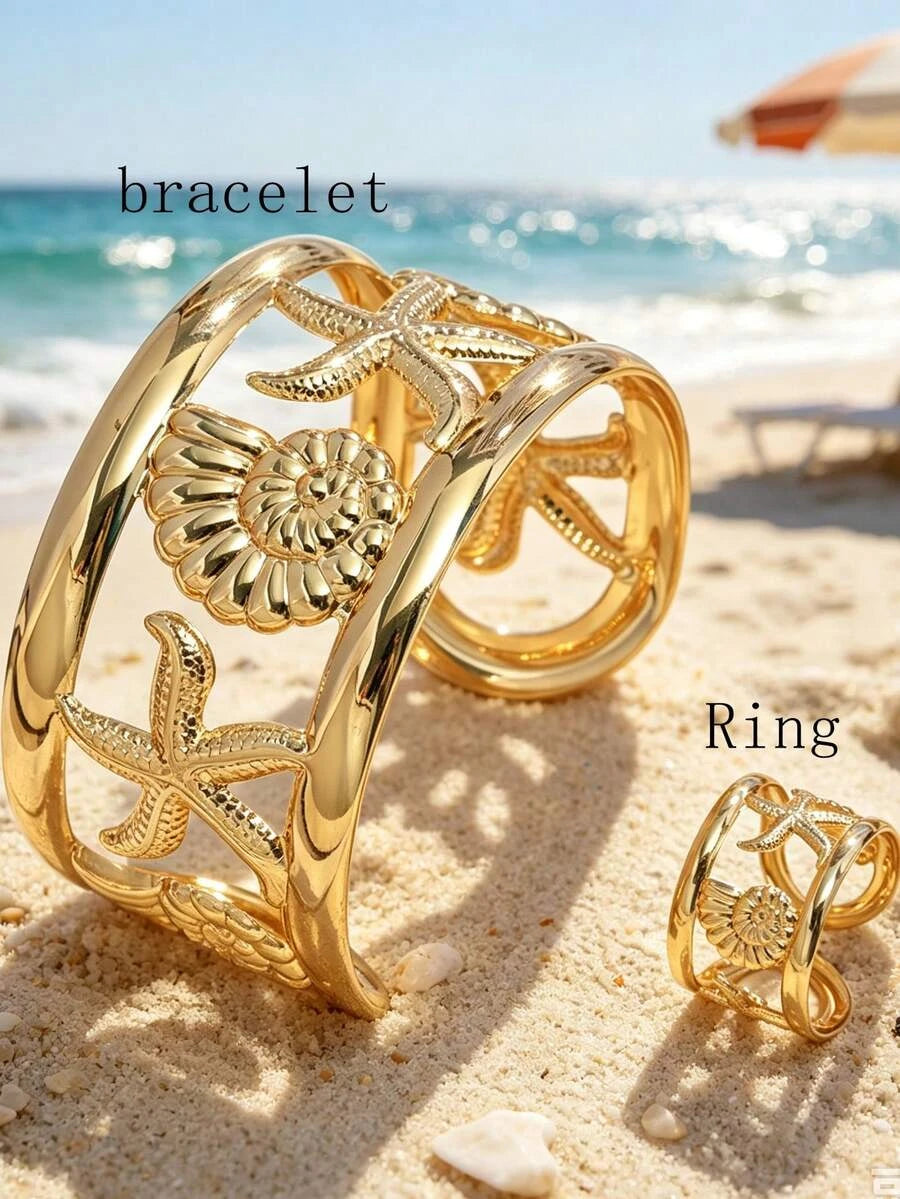 Gold Flower Bangle