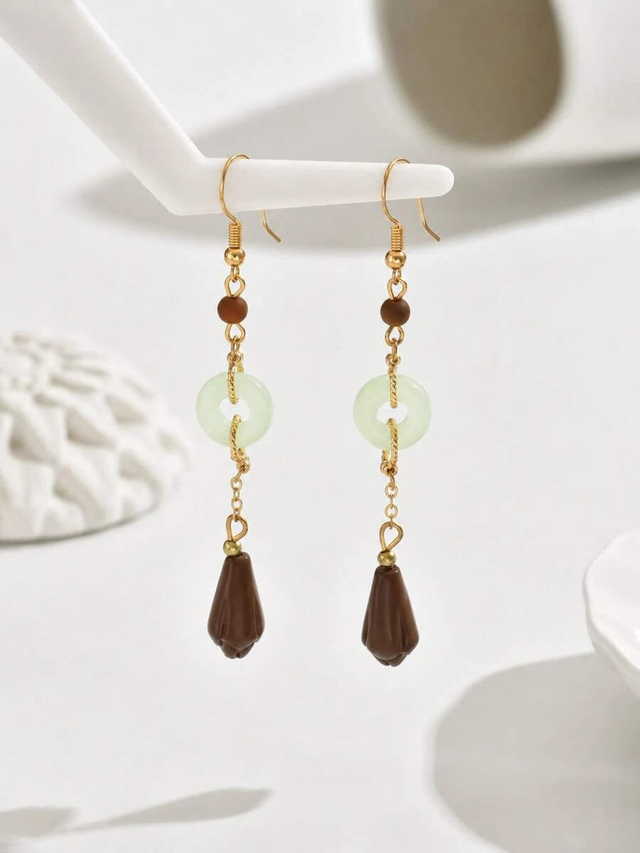Chinese Retro Hollow Round Earrings
