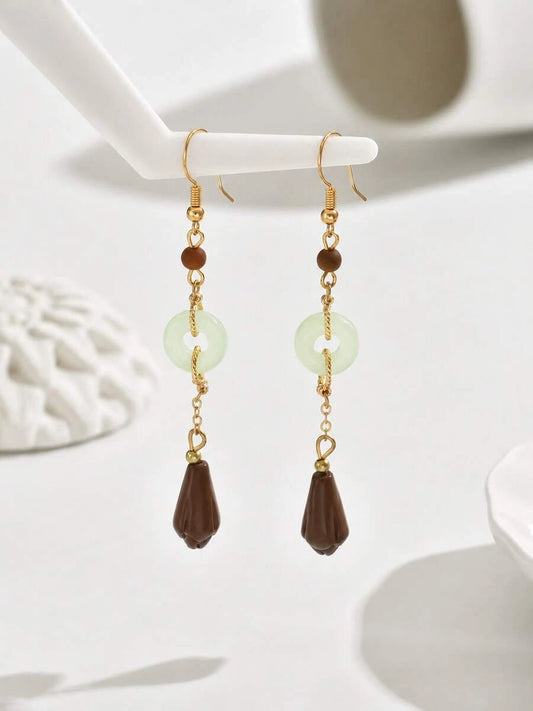 Chinese Retro Hollow Round Earrings
