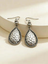 Vintage Hammered Round Pendant Earrings