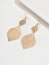 Vintage Floral Hollow Hoop Earrings