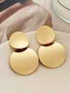 Retro Smooth Metal Circle Earrings