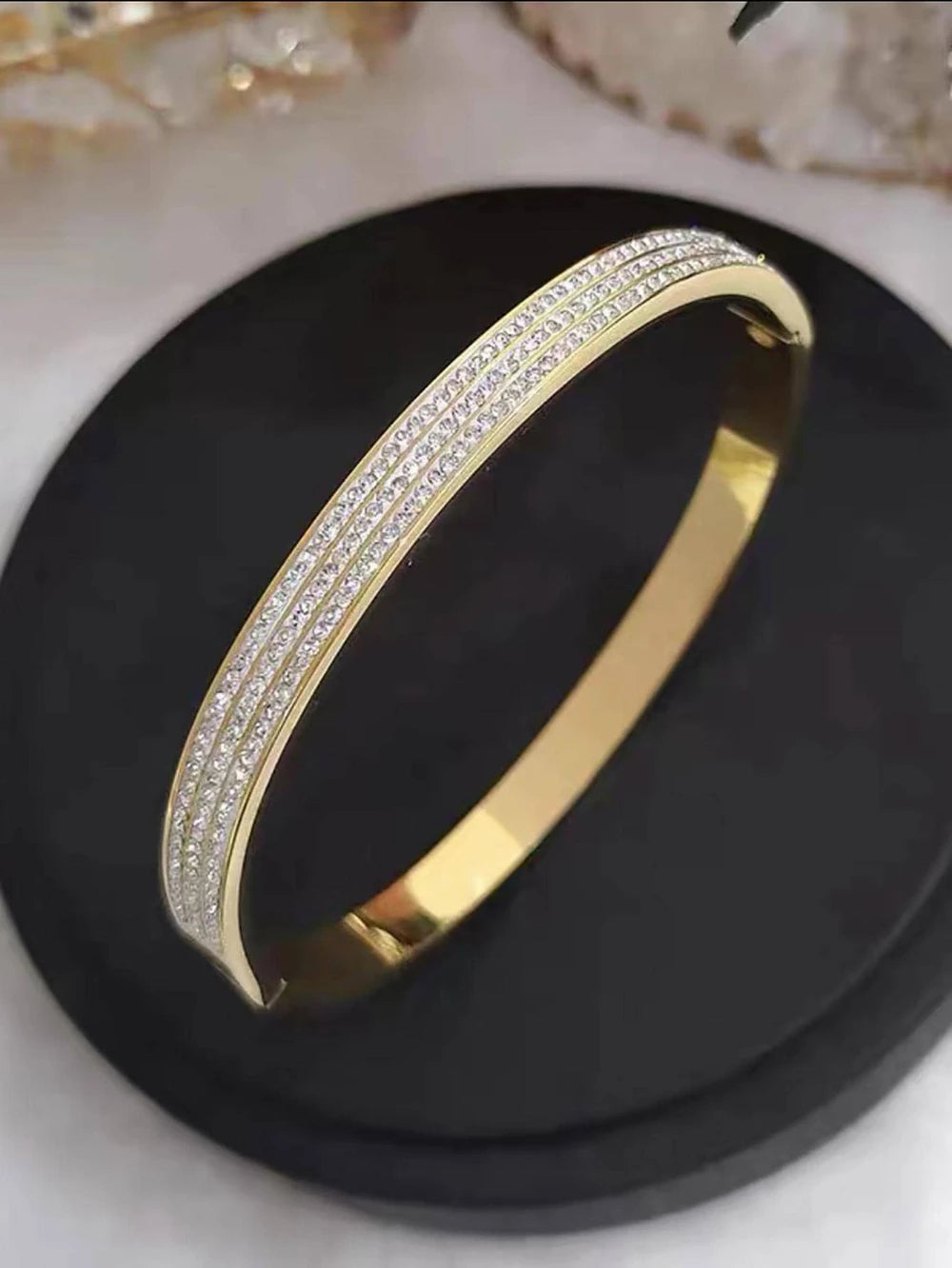Cubic Zirconia Decor Bangle