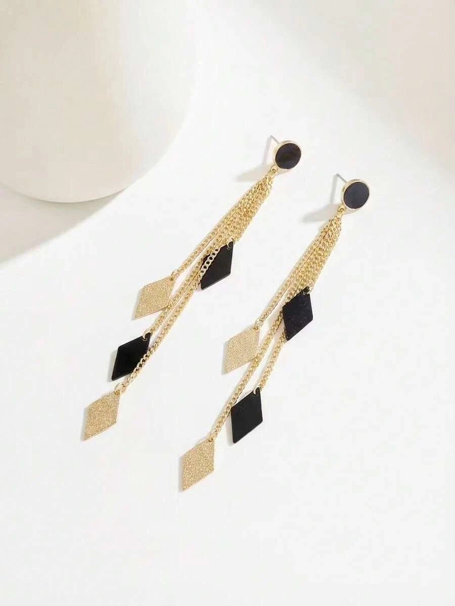 Vintage Tassel Chain Dangle Earrings