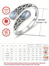 Sterling Silver Moonstone Adjustable Ring
