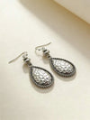 Vintage Hammered Round Pendant Earrings