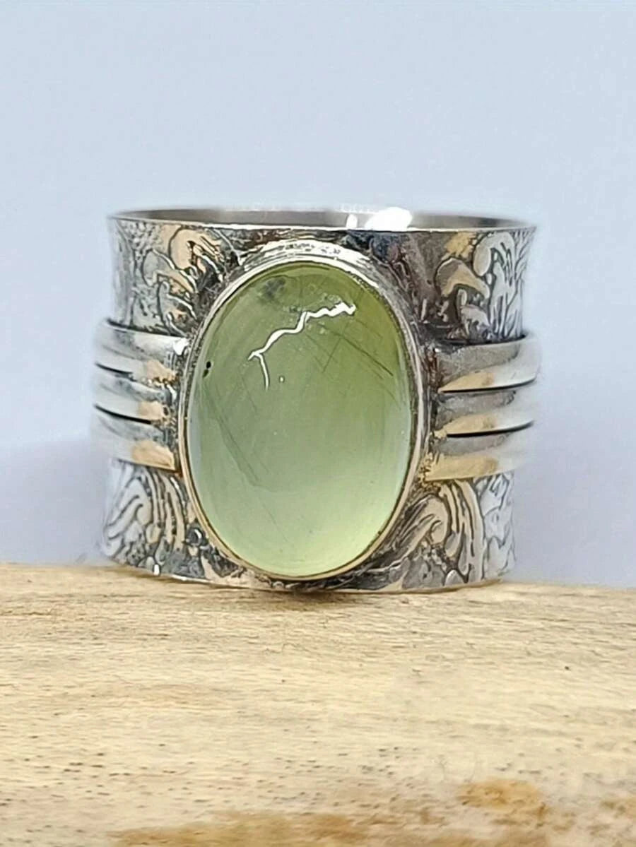 Vintage Silver Birthstone Band Ring