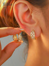 Vintage Hollow Geometric Circular Earrings