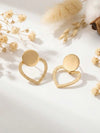 Minimalist Geometric Spiral Floral Earrings