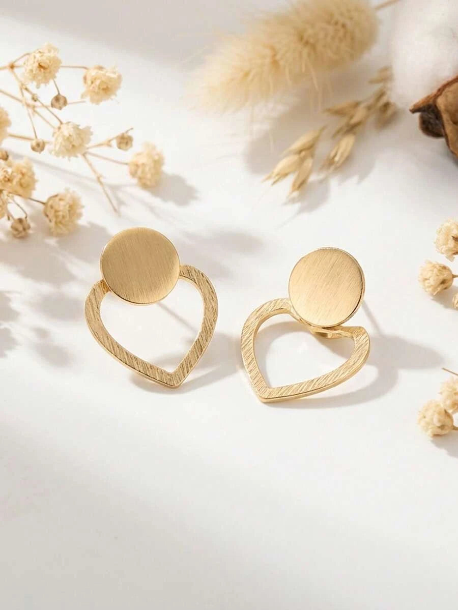 Minimalist Geometric Spiral Floral Earrings