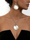 Vintage Minimalist Distressed Metal Disc Earrings