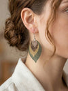 Bohemian Gold Hollow Leaf Earrings