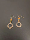 Vintage Bohemian Bronze Hammered Disc Earrings