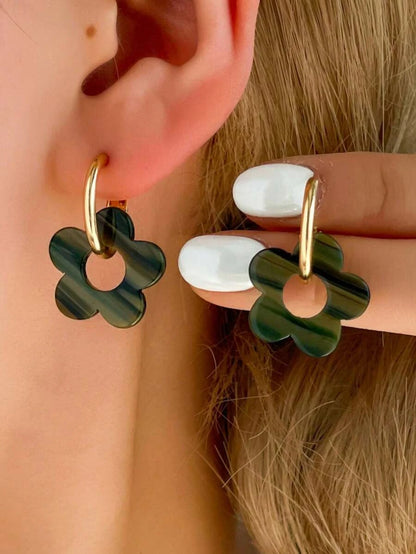 Five Leaf Clover Earring Studs