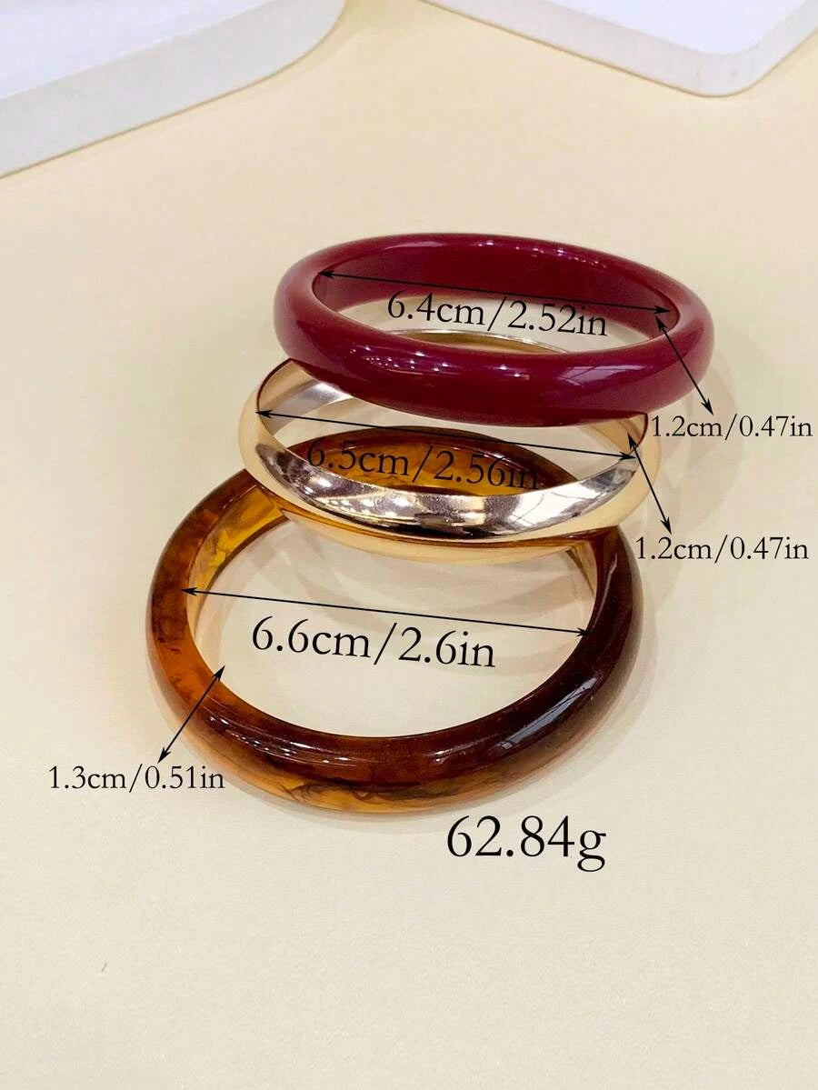 Vintage Acrylic Resin Bangle Set