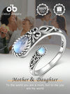 Sterling Silver Moonstone Spoon Ring