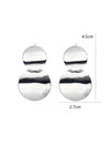 Retro Smooth Metal Circle Earrings