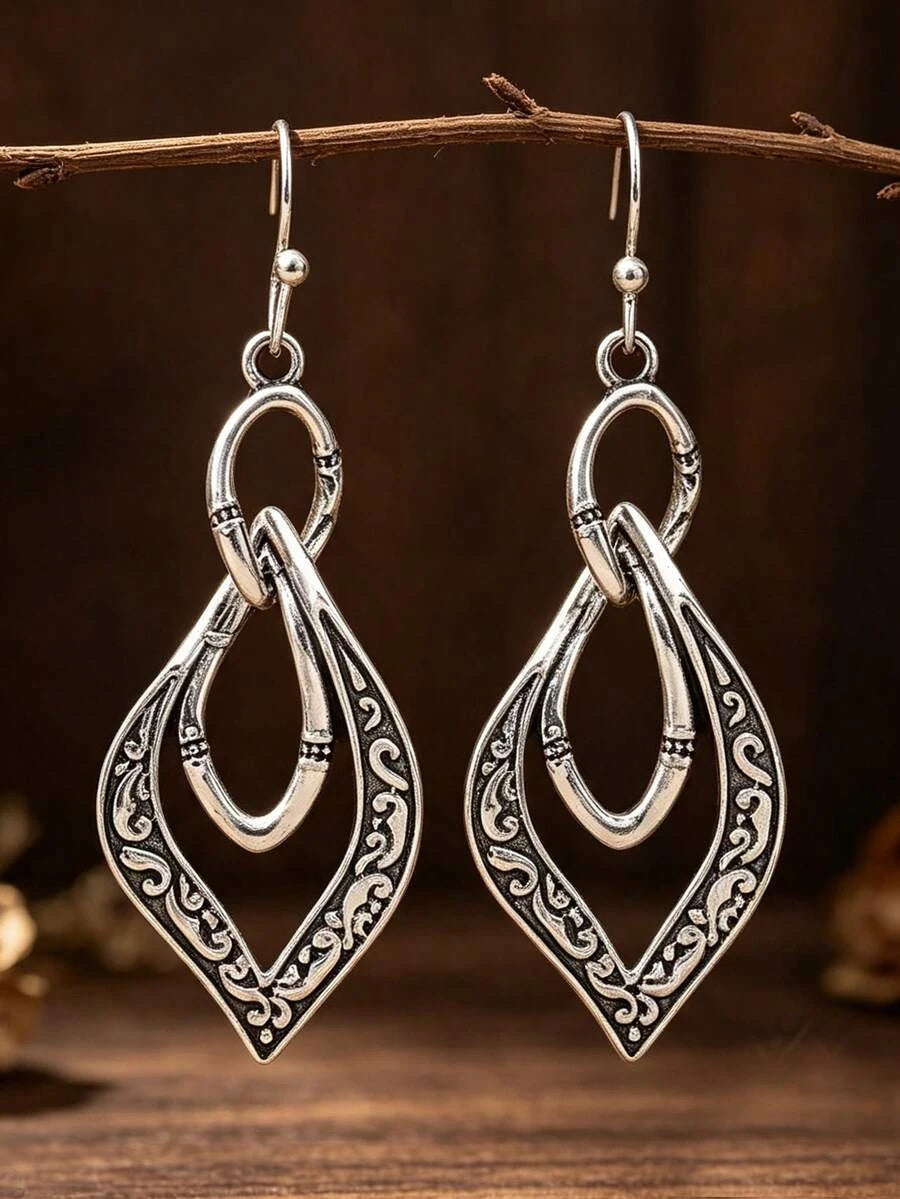 Minimalist Bohemian Carved Hollow Earrings