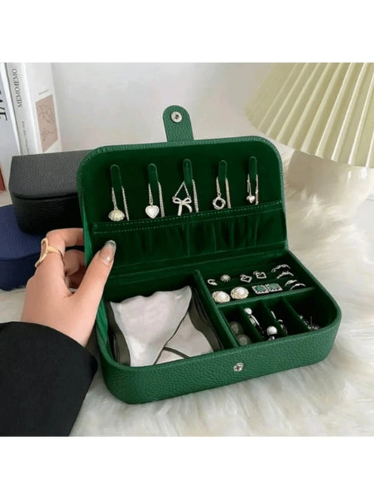 Vintage Faux Leather Jewelry Storage Box