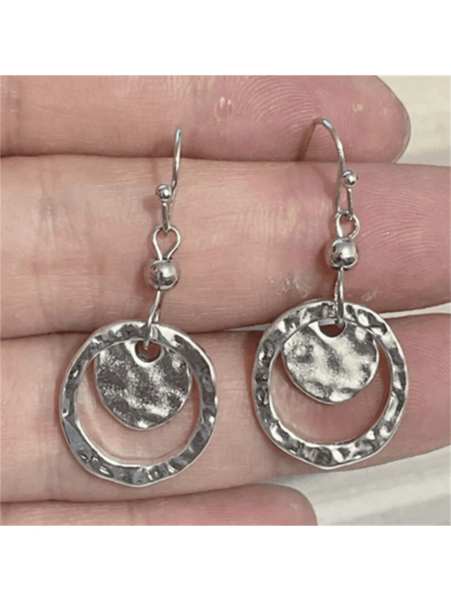 Bohemian Vintage Hollow Round Earrings