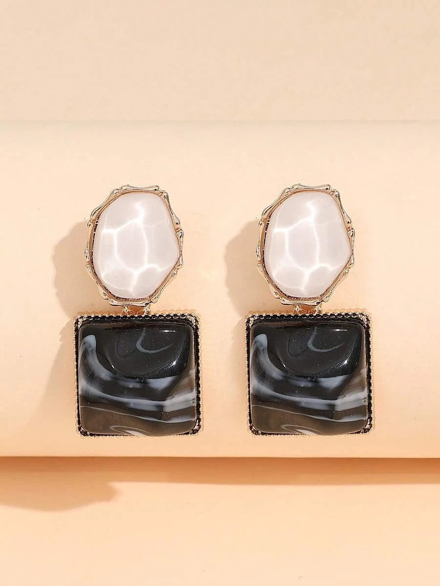 Square Drop Earrings