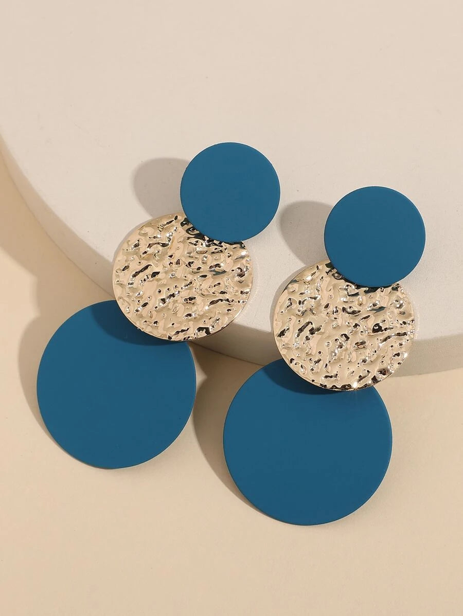 Circular Wave Pattern Fashion Earrings