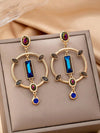 Geometric Multicolor Gemstone Earrings