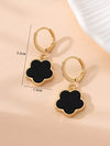 Metal Lucky Clover Pendant Earrings