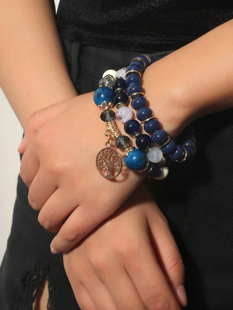 Tree Shaped Jewelry Bracelet Set